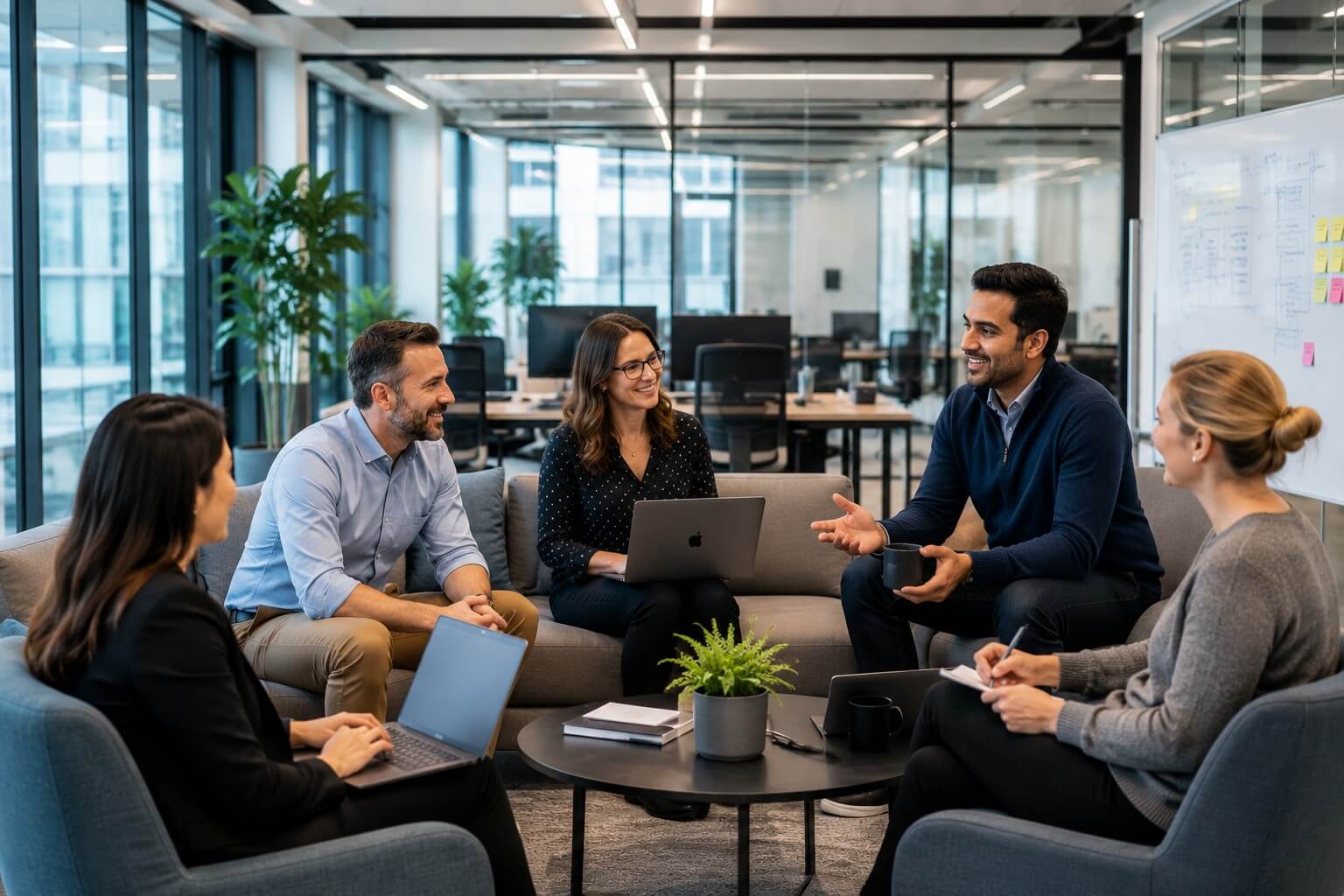 Cyber Security team collaborating in the office